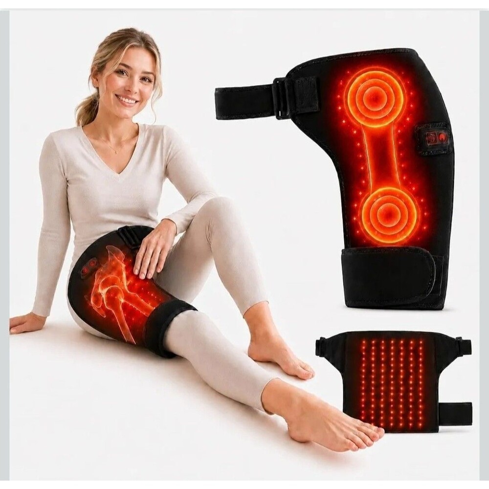 Red Light Heating Therapy Hip & Thigh Brace for Sciatica & Hip Pain Relief B11